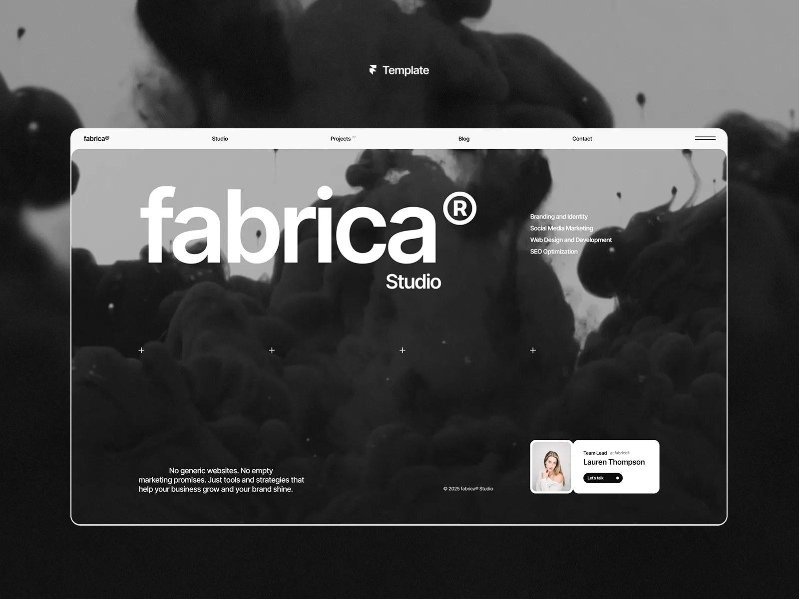 Fabrica - stunning portfolio with flashy animations.