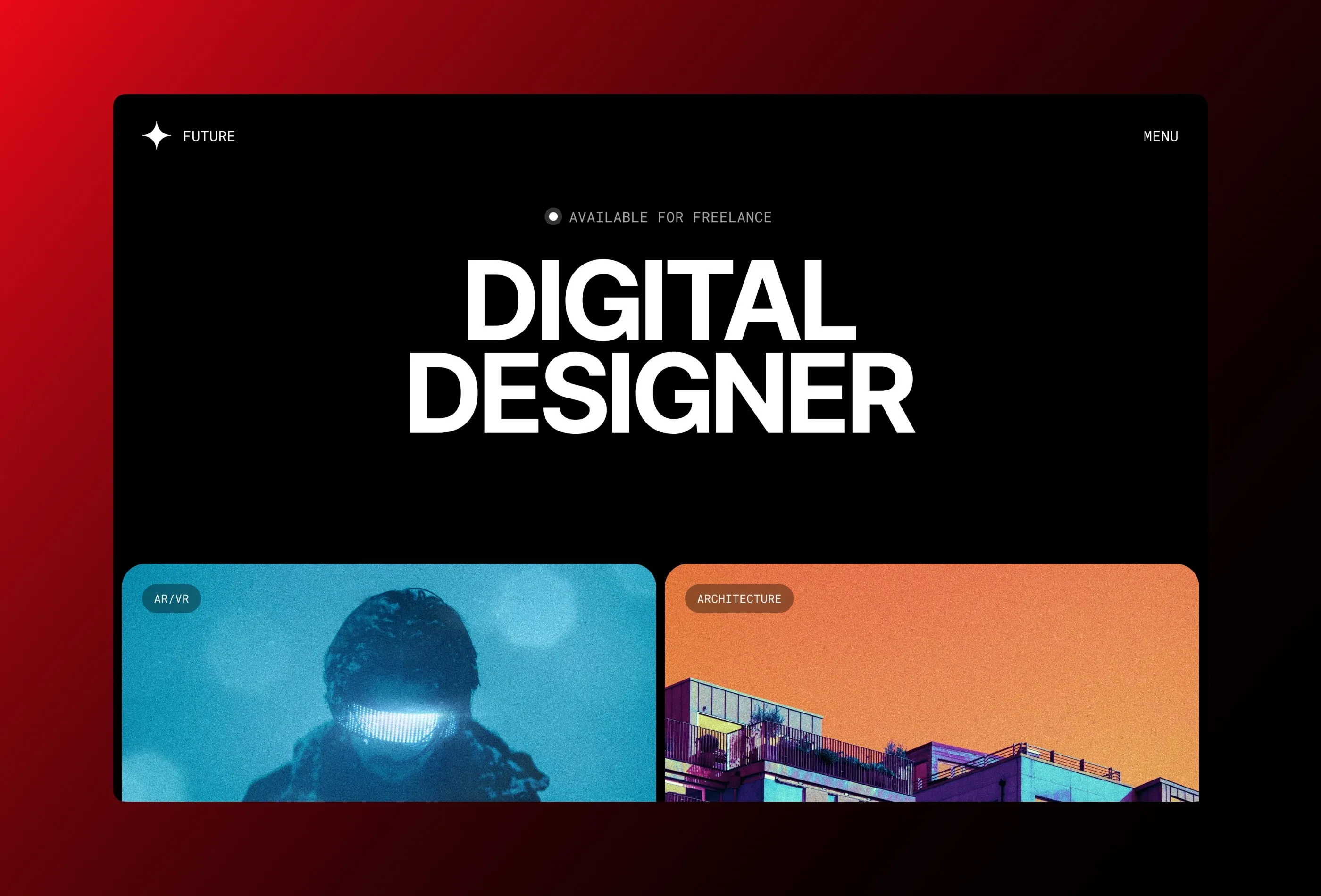 Future – A Cyberpunk Framer portfolio.